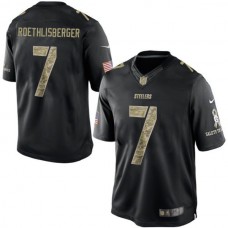 Pittsburgh Steelers #7 Ben Roethlisberger Black Salute To Service Jersey