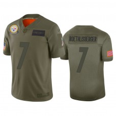 Pittsburgh Steelers #7 Ben Roethlisberger Camo 2019 Salute to Service Limited Jersey