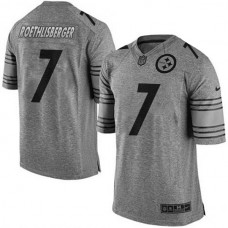 Pittsburgh Steelers #7 Ben Roethlisberger Gridiron Gray Limited Jersey