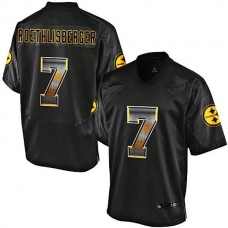 Pittsburgh Steelers #7 Ben Roethlisberger Pro Line Black Strobe Jersey
