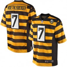 Pittsburgh Steelers #7 Ben Roethlisberger Yellow_Black Alternate 80TH Anniversary Jersey