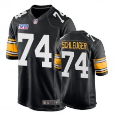 Pittsburgh Steelers #74 Chris Schleuger 1978 Throwback Super Bowl XIII Black Jersey