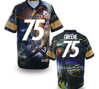Pittsburgh Steelers #75 GREENE Men's Stitched NFL Elite Fanatical Version Jersey (2)