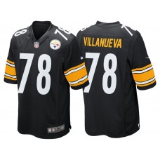 Pittsburgh Steelers #78 Alejandro Villanueva Black Game Jersey
