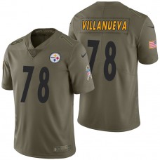 Pittsburgh Steelers #78 Alejandro Villanueva Olive 2017 Salute to Service Limited Jersey