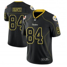 Pittsburgh Steelers #84 Antonio Brown 2018 Lights Out Color Rush Limited Black Jersey