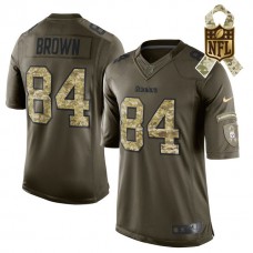 Pittsburgh Steelers #84 Antonio Brown Green Salute To Service Limited Jersey