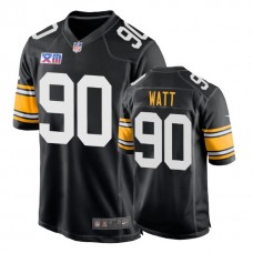 Pittsburgh Steelers #90 T. J. Watt 1978 Throwback Super Bowl XIII Black Jersey