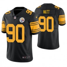 Pittsburgh Steelers #90 T. J. Watt Black Color Rush Legend Jersey