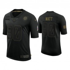 Pittsburgh Steelers #90 T.J. Watt Black 2020 Salute to Service Limited Jersey