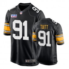 Pittsburgh Steelers #91 Stephon Tuitt 1978 Throwback Super Bowl XIII Black Jersey
