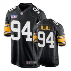 Pittsburgh Steelers #94 Tyson Alualu 1978 Throwback Super Bowl XIII Black Jersey