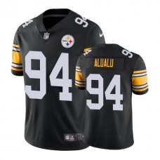 Pittsburgh Steelers #94 Tyson Alualu Vapor Untouchable Limited Throwback Black Jersey