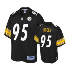 Pittsburgh Steelers #95 Lavon Hooks Balck Player Pro Line Jersey