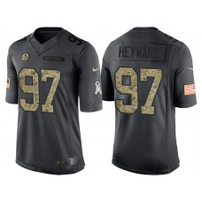 Pittsburgh Steelers #97 Cameron Heyward Anthracite 2016 Salute to Service Limited Jersey