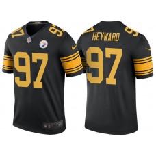 Pittsburgh Steelers #97 Cameron Heyward Black Color Rush Legend Jersey