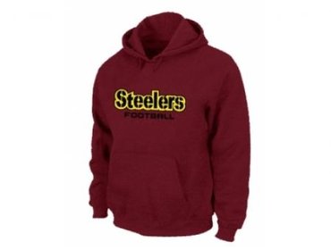 Pittsburgh Steelers Authentic font Pullover Hoodie Red