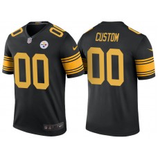Pittsburgh Steelers Black Color Rush Legend Customized Jersey