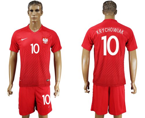 Poland #10 Krychowiak Away Soccer Country Jersey