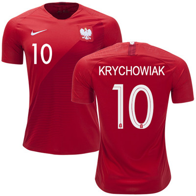 Poland #10 Krychowiak Away Soccer Country Jersey