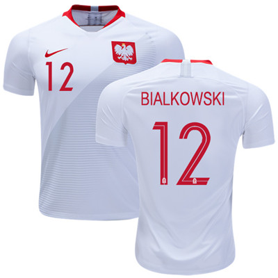 Poland #12 BIALKOWSKI Home Soccer Country Jersey
