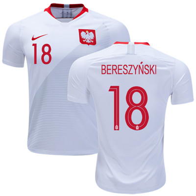 Poland #18 Bereszynski Home Soccer Country Jersey