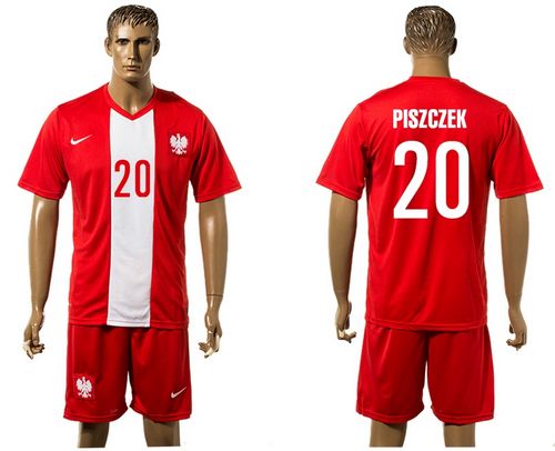 Poland #20 Piszczke Red Away Soccer Country Jersey