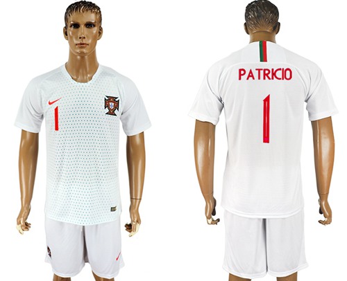Portugal #1 Patricio Away Soccer Country Jersey