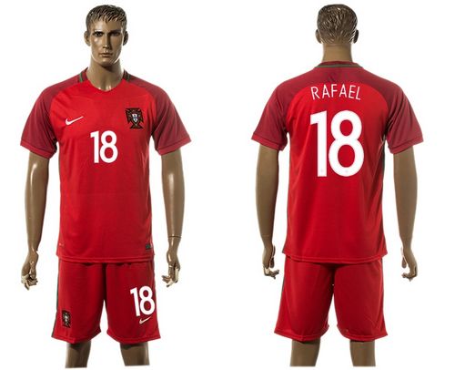 Portugal #18 Raphael Home Soccer Country Jersey
