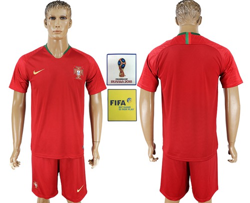 Portugal Blank Home Soccer Country Jersey
