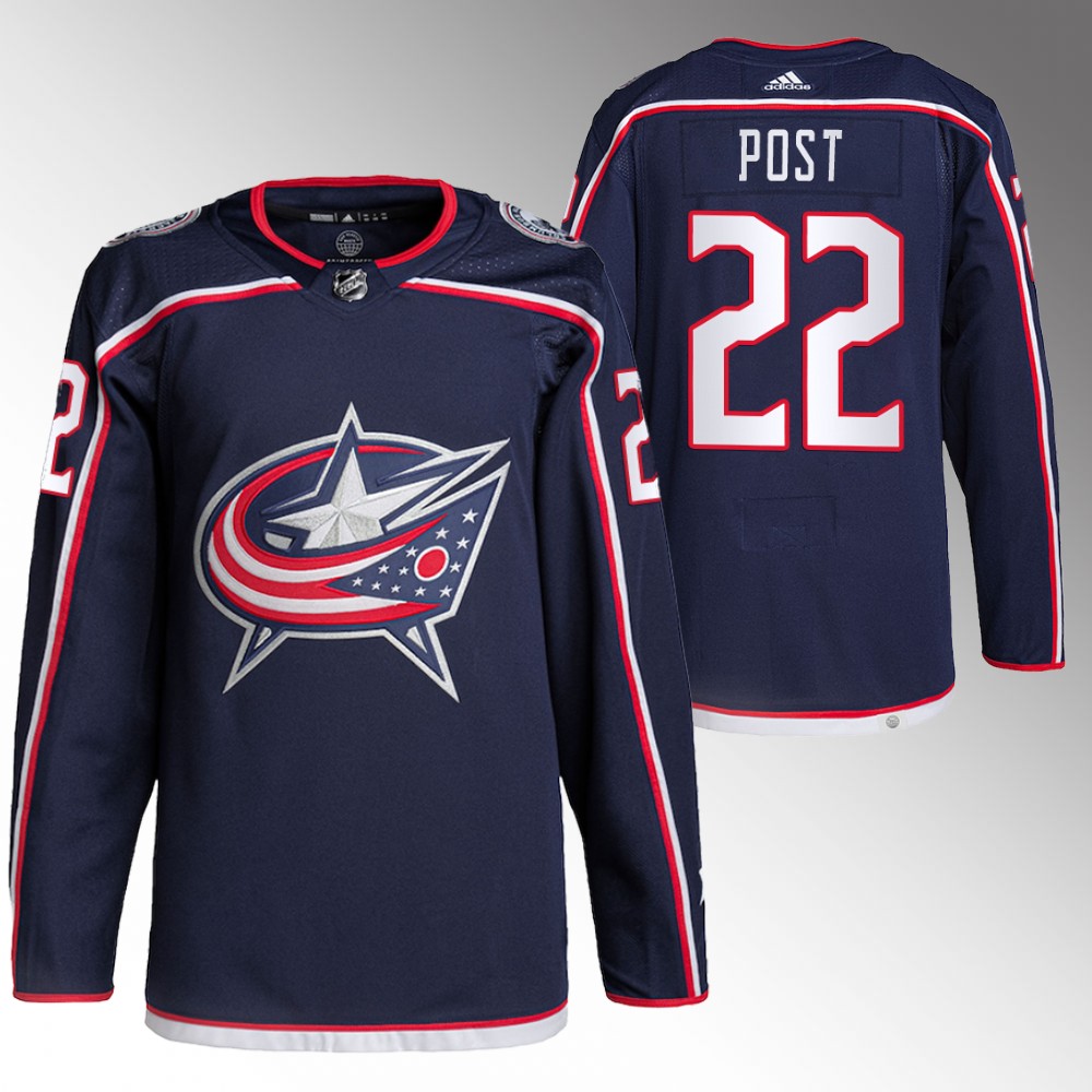 Post Malone Columbus Blue Jackets Home Navy Authentic Jersey