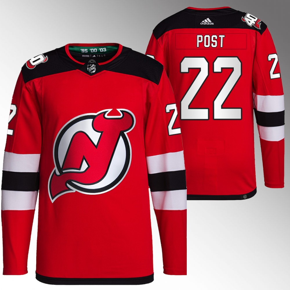 Post Malone New Jersey Devils Home Red Authentic Jersey