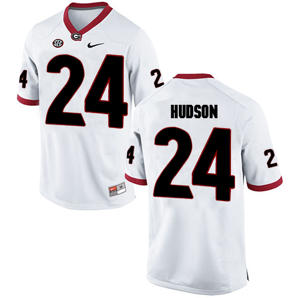 Prather Hudson Georgia Bulldogs Men's Jersey - #24 NCAA White Limited Away