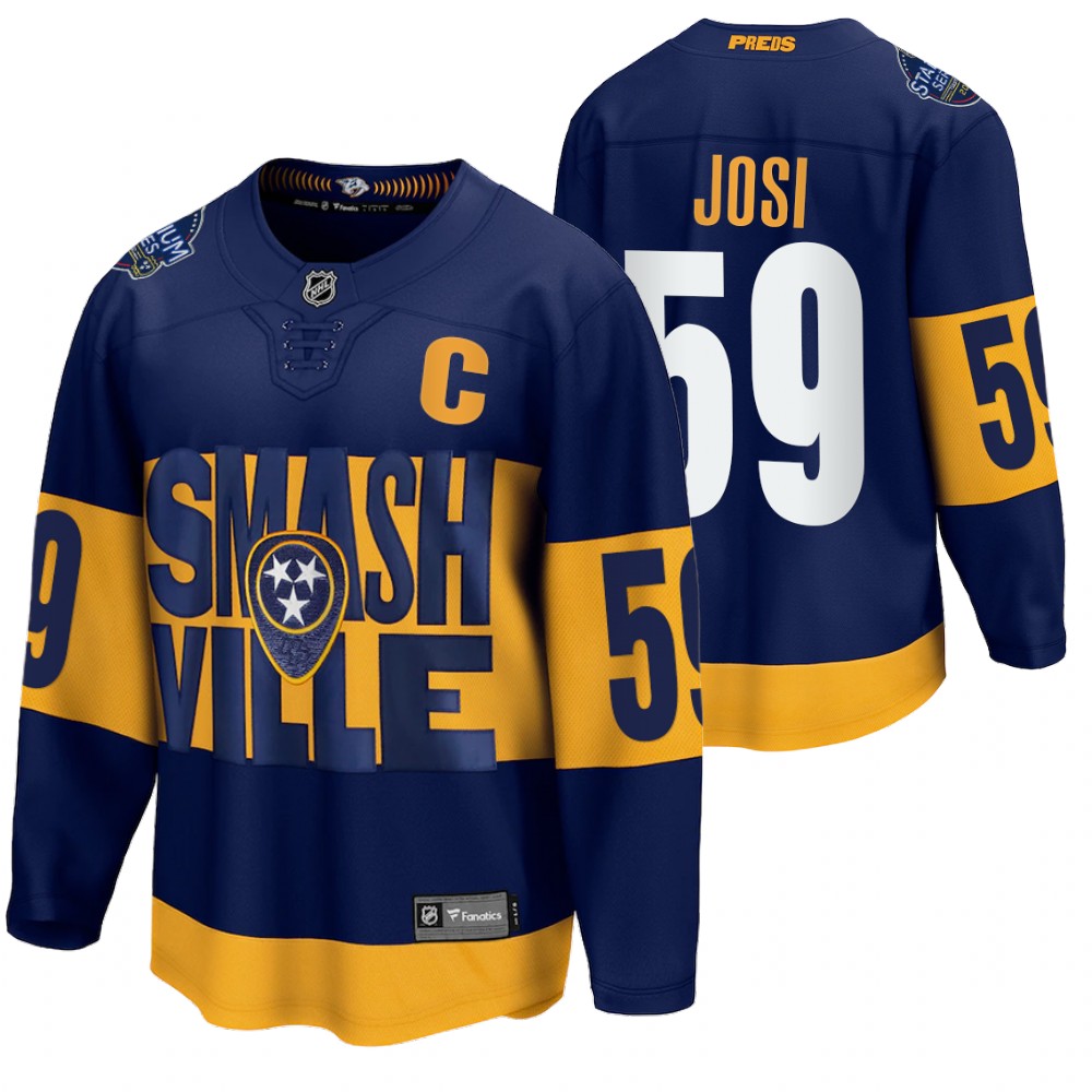 Predators #59 Roman Josi Navy 2022 Stadium Series Jersey