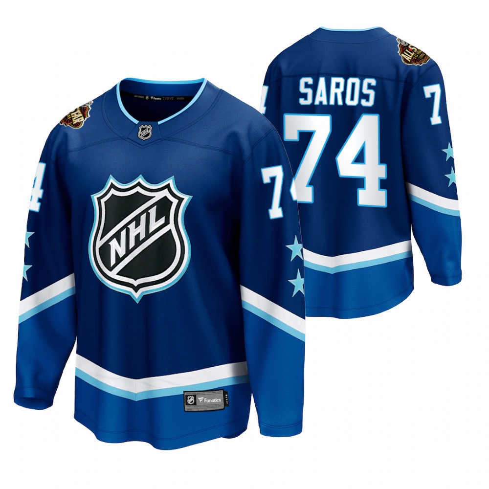 Predators #74 Juuse Saros Blue 2022 All-Star Jersey