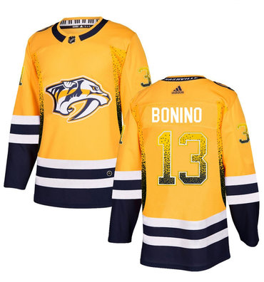 Predators 13 Nick Bonino Gold Drift Fashion Adidas Jersey