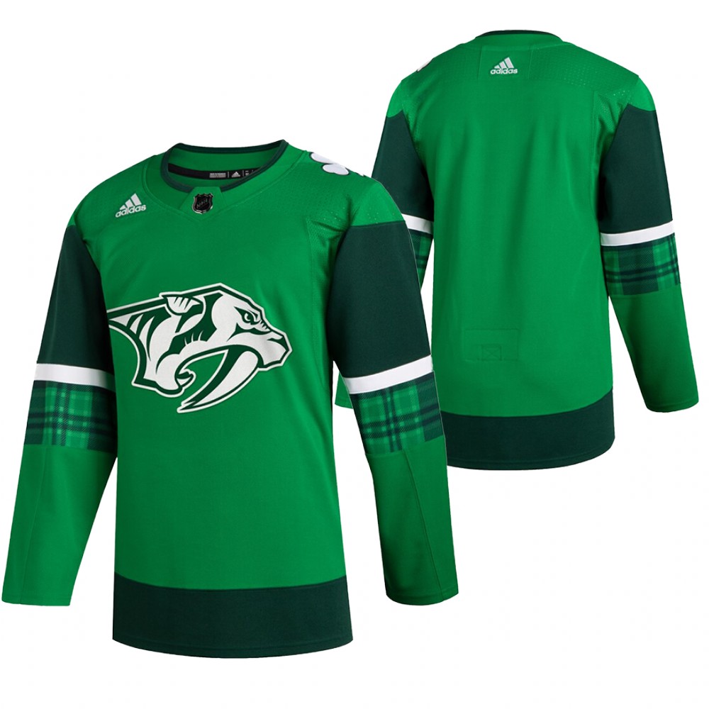 Predators 2020 St. Patrick's Day Green # Jersey