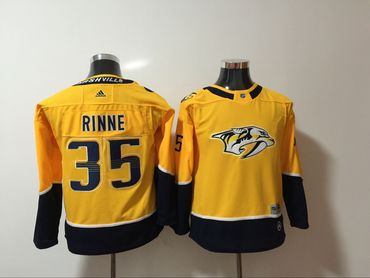 Predators 35 Pekka Rinne Yellow Youth Adidas Jersey