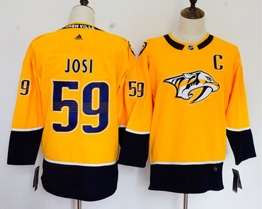 Predators 59 Roman Josi Gold Women Adidas Jersey