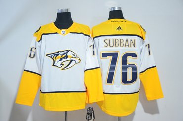 Predators 76 P.K. Subban White Adidas Jersey