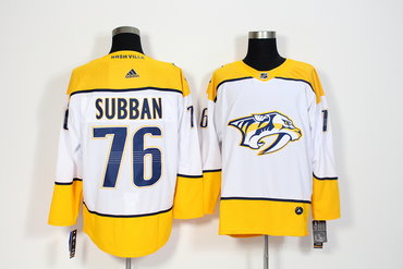 Predators 76 P.K. Subban White Adidas Jersey