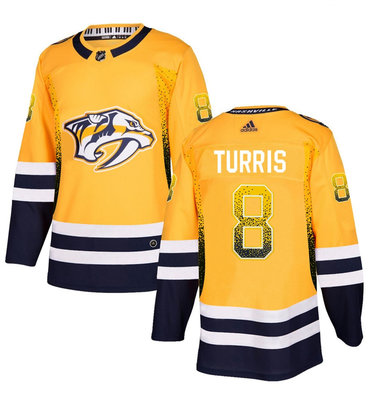 Predators 8 Kyle Turris Gold Drift Fashion Adidas Jersey