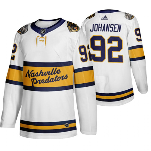 Predators 92 Ryan Johansen White 2020 Winter Classic Adidas Jersey
