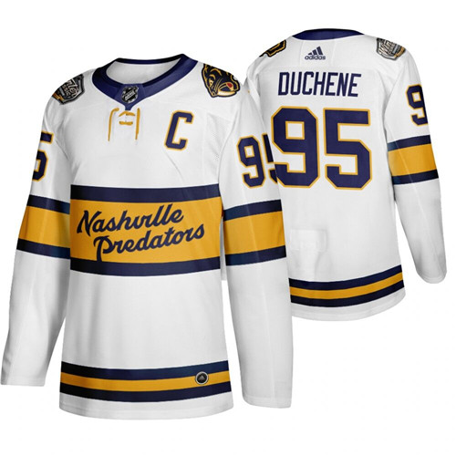 Predators 95 Matt Duchene White 2020 Winter Classic Adidas Jersey