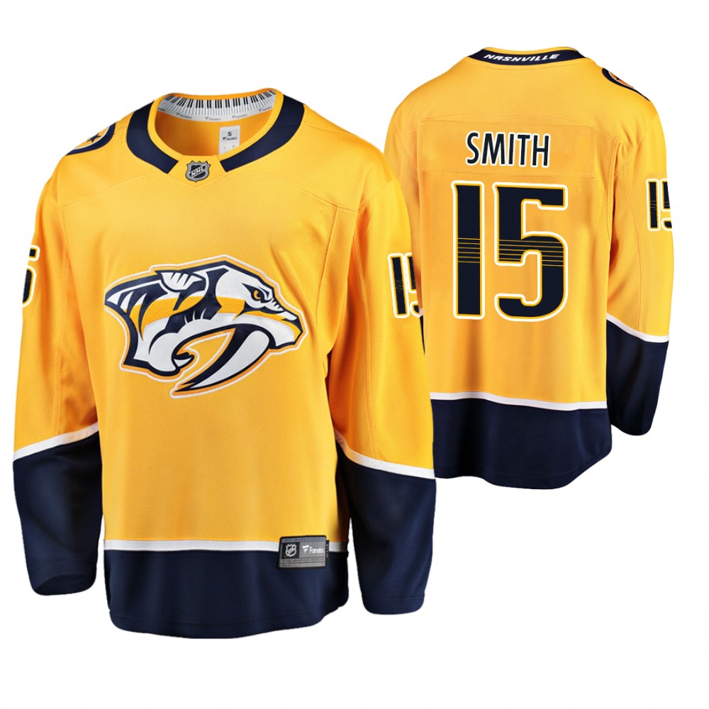Predators Craig Smith Gold Breakaway Player Home Jersey