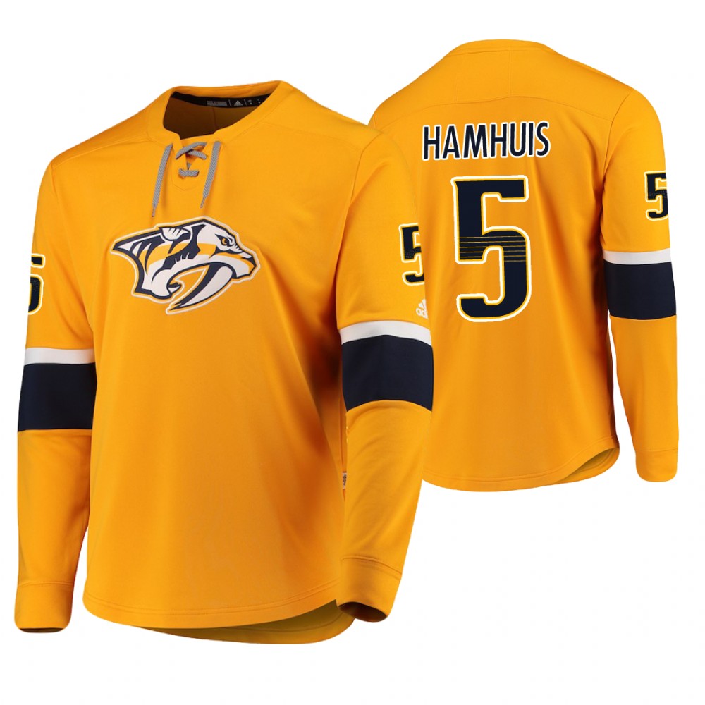 Predators Dan Hamhuis Gold Platinum Jersey