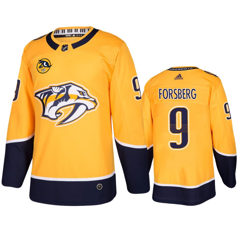 Predators Filip Forsberg Gold Home Jersey