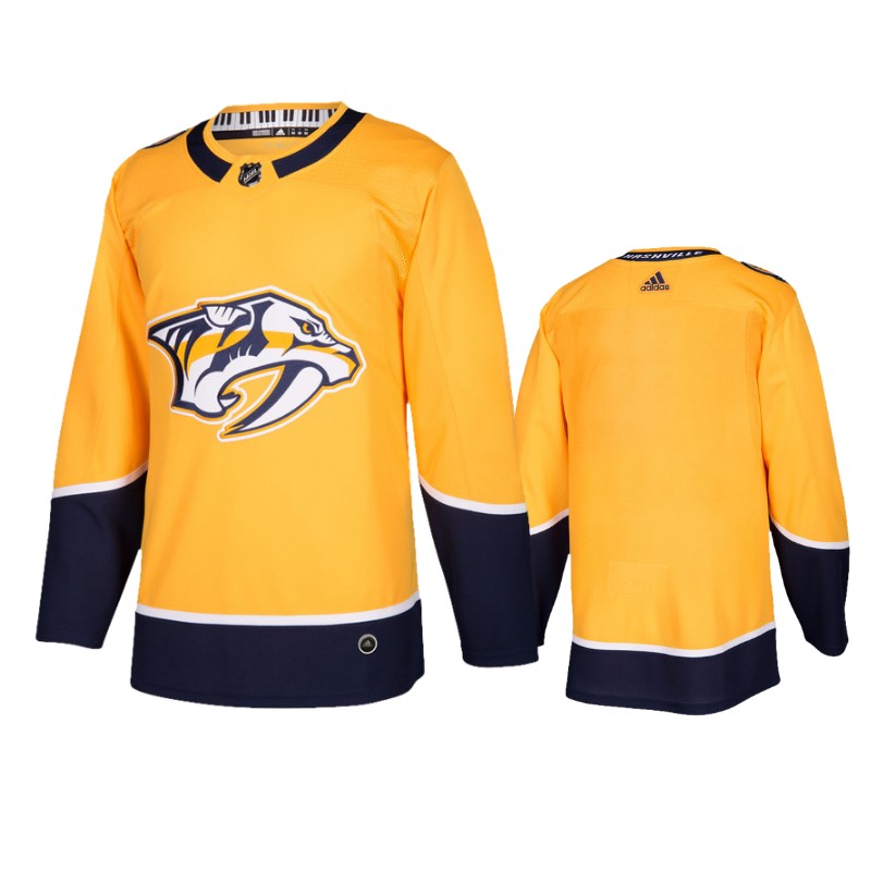 Predators Gold Authentic Blank Home Jersey