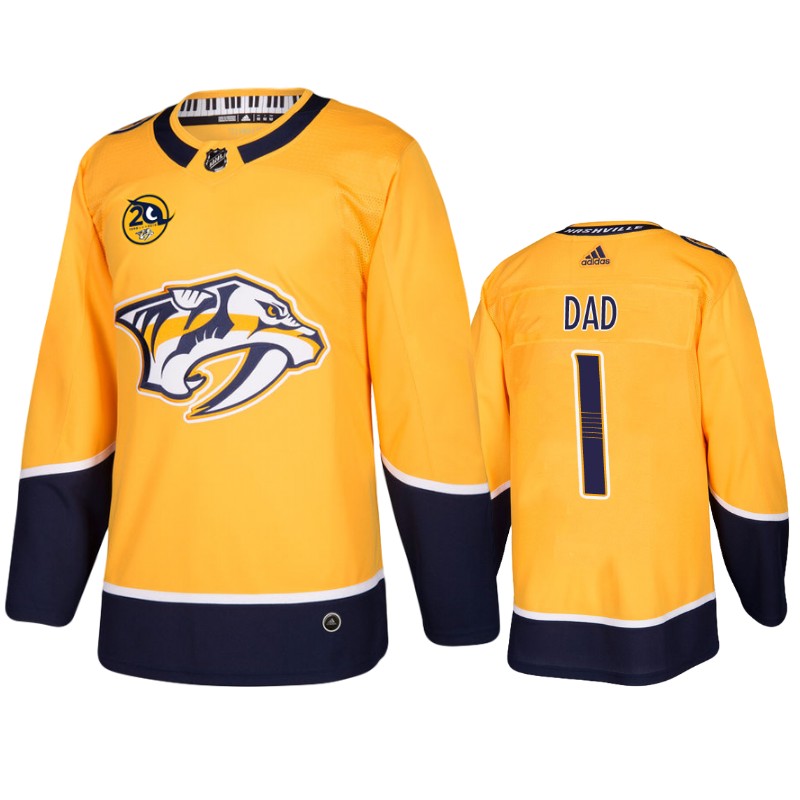 Predators Gold Number 1 Dad Father's Day Jersey