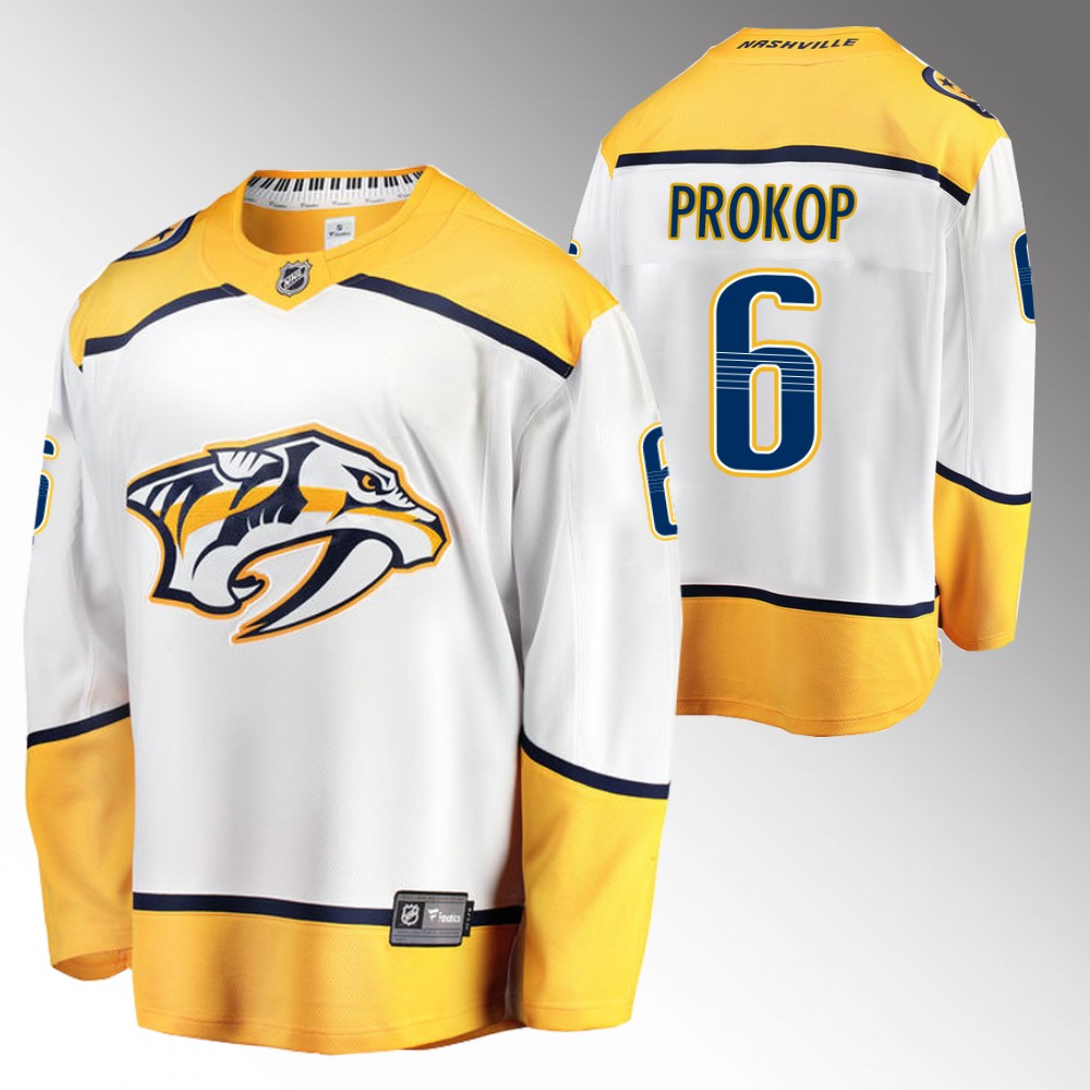 Predators Luke Prokop Jersey Home Gold Gay Pride Men
